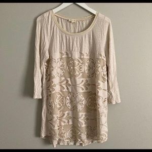 Anthropologie size L lace top